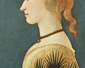 一位穿黄色衣服的女士肖像 - 阿莱西奥·博多维纳蒂